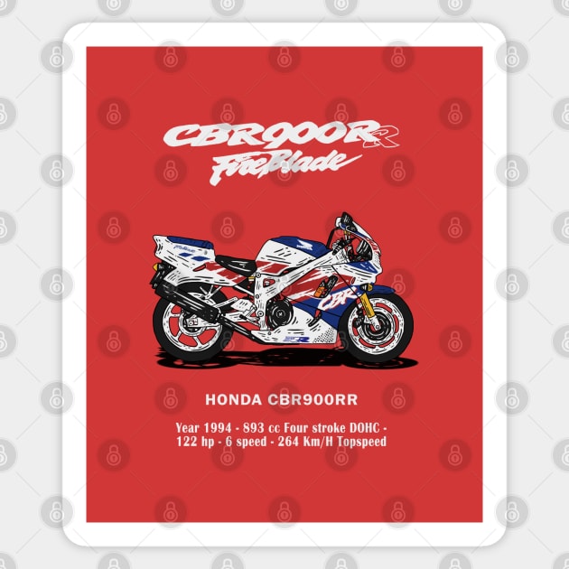 CBR900RR FireBlade Sticker by Hilmay